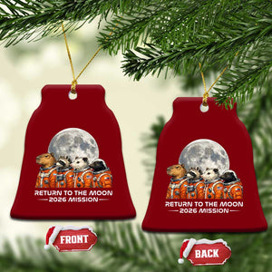 2026 Mission Lunar Orbit Animal Crew Ceramic Ornament Funny Capybara Raccoon Opossum Skunk Astronauts TS02 Print Your Wear