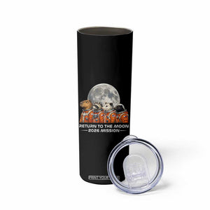 2026 Mission Lunar Orbit Animal Crew Skinny Tumbler Funny Capybara Raccoon Opossum Skunk Astronauts TS02 Print Your Wear