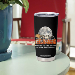 2026 Mission Lunar Orbit Animal Crew Tumbler Cup Funny Capybara Raccoon Opossum Skunk Astronauts TS02 Print Your Wear