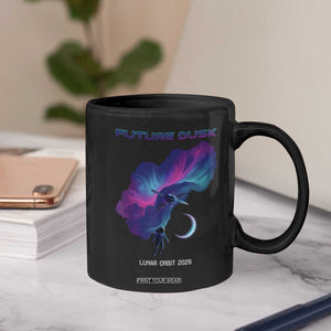 Future Dusk Lunar Orbit 2026 Coffee Mug Cosmic Nebula Astronaut n Satellite Space Exploration TS02 Print Your Wear