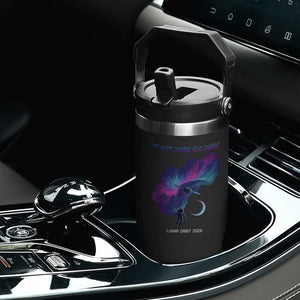 Future Dusk Lunar Orbit 2026 Flip Straw Tumbler Cosmic Nebula Astronaut n Satellite Space Exploration TS02 Print Your Wear