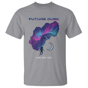 Future Dusk Lunar Orbit 2026 T Shirt Cosmic Nebula Astronaut n Satellite Space Exploration TS02 Sport Gray Print Your Wear