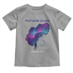 Future Dusk Lunar Orbit 2026 Toddler T Shirt Cosmic Nebula Astronaut n Satellite Space Exploration TS02 Sport Gray Print Your Wear
