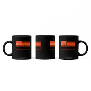 Unpaid Peaceful Protester Orange Distressed American Flag Coffee Mug Satirical Political Graphic TS02 Print Your Wear