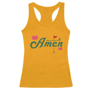 Golf Lover Amen Azalea Graphic Racerback Tank Top Augusta Georgia Traditions Golfing Fan TS02 Gold Print Your Wear