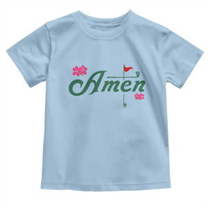 Golf Lover Amen Azalea Graphic Toddler T Shirt Augusta Georgia Traditions Golfing Fan TS02 Light Blue Print Your Wear