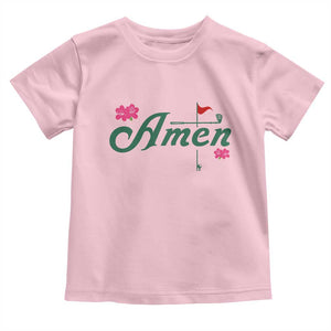 Golf Lover Amen Azalea Graphic Toddler T Shirt Augusta Georgia Traditions Golfing Fan TS02 Light Pink Print Your Wear