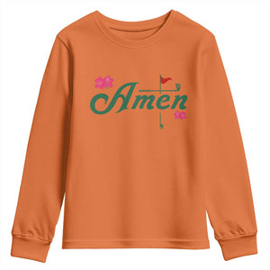 Golf Lover Amen Azalea Graphic Youth Sweatshirt Augusta Georgia Traditions Golfing Fan TS02 Orange Print Your Wear