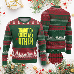 Tradition Unlike Any Other Georgia Golfing Ugly Christmas Sweater for Golf Lover Augusta Sports TS02 Red Green Print Your Wear