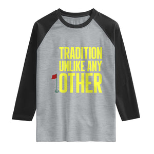 Tradition Unlike Any Other Georgia Golfing Raglan Shirt for Golf Lover Augusta Sports TS02 Heather Gray Black Print Your Wear