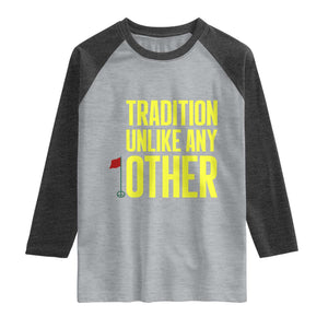 Tradition Unlike Any Other Georgia Golfing Raglan Shirt for Golf Lover Augusta Sports TS02 Heather Gray Heather Charcoal Print Your Wear