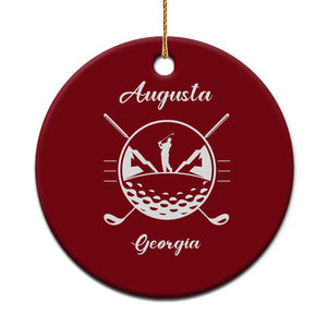 Augusta Georgia Golfing Lover Ceramic Ornament Southern Sports Traditions Retro Varsity Golf Fan TS02 1pc Red Print Your Wear