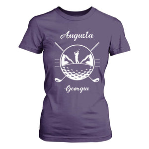 Augusta Georgia Golfing Lover T Shirt For Women Southern Sports Traditions Retro Varsity Golf Fan TS02 Purple Print Your Wear