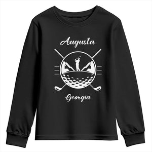 Augusta Georgia Golfing Lover Youth Sweatshirt Southern Sports Traditions Retro Varsity Golf Fan TS02 Black Print Your Wear
