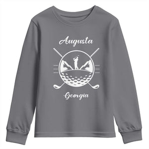 Augusta Georgia Golfing Lover Youth Sweatshirt Southern Sports Traditions Retro Varsity Golf Fan TS02 Charcoal Print Your Wear