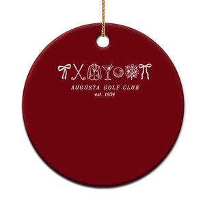 Augusta Golf Club Est 1934 Preppy Coquette Bows Ceramic Ornament Southern Golfing Girl Aesthetic Lifestyle TS02 1pc Red Print Your Wear