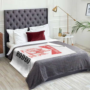 Not My First Rodeo Vintage Cowboy Graphic Throw Blanket Retro Western Desert Scene with Horse and Cactus TS02 Print Your Wear