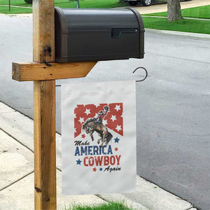 Make America Cowboy Again Patriotic Western Garden Flag Bucking Bronco Star Spangled USA Flag Inspired Country TS02 Print Your Wear