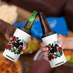 Vintage Jockey and Roses Horse Racing Graphic 4 in 1 Can Cooler Tumbler Classic Derby Day Fan TS02 Print Your Wear