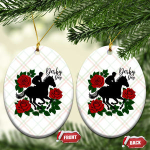 Vintage Jockey and Roses Horse Racing Graphic Ceramic Ornament Classic Derby Day Fan TS02 Print Your Wear
