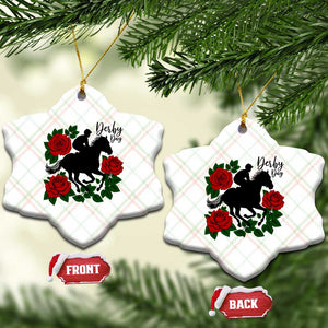 Vintage Jockey and Roses Horse Racing Graphic Ceramic Ornament Classic Derby Day Fan TS02 Print Your Wear