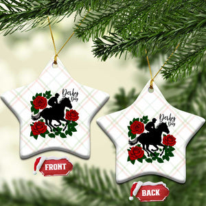 Vintage Jockey and Roses Horse Racing Graphic Ceramic Ornament Classic Derby Day Fan TS02 Print Your Wear