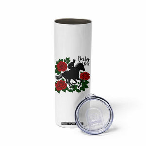 Vintage Jockey and Roses Horse Racing Graphic Skinny Tumbler Classic Derby Day Fan TS02 Print Your Wear