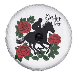 Vintage Jockey and Roses Horse Racing Graphic Spare Tire Cover Classic Derby Day Fan TS02 Print Your Wear