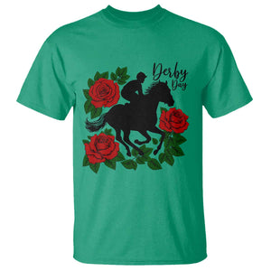 Vintage Jockey and Roses Horse Racing Graphic T Shirt Classic Derby Day Fan TS02 Irish Green Print Your Wear