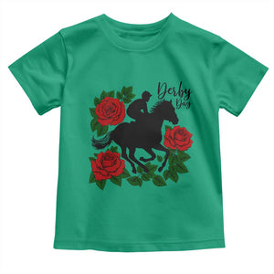 Vintage Jockey and Roses Horse Racing Graphic Toddler T Shirt Classic Derby Day Fan TS02 Irish Green Print Your Wear