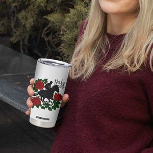 Vintage Jockey and Roses Horse Racing Graphic Tumbler Cup Classic Derby Day Fan TS02 Print Your Wear