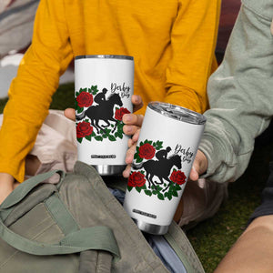 Vintage Jockey and Roses Horse Racing Graphic Tumbler Cup Classic Derby Day Fan TS02 Print Your Wear
