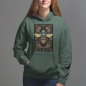 Dark Academia Spiritual Bumble Bee Tarot Card Hoodie TS02 Dark Forest Green Printyourwear
