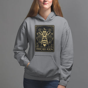 Dark Academia Spiritual The Queen Bee Tarot Card Hoodie TS02 Charcoal Printyourwear