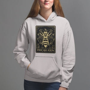 Dark Academia Spiritual The Queen Bee Tarot Card Hoodie TS02 Ice Gray Printyourwear