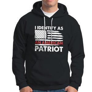 Patriotic Hoodie I Identify As An American Patriot American Flag TS02 Dark Heather Printyourwear