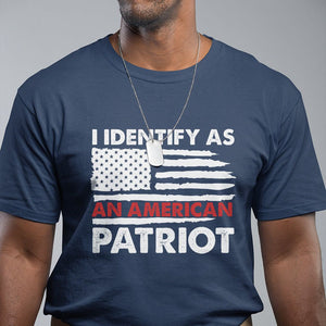Patriotic T Shirt I Identify As An American Patriot American Flag TS02 Printyourwear