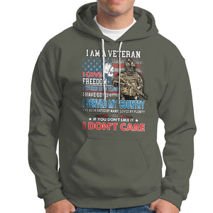 Veteran Pride Hoodie I Am A Veteran Love Freedom And Wore Dog Tags I Have DD-214 TS02 Printyourwear