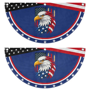 Fierce American Bald Eagle Patriotic Fan Flag Bold 4th of July USA Freedom
