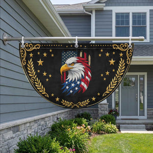 Fierce American Bald Eagle Patriotic Fan Flag Bold 4th of July USA Freedom