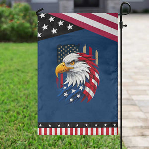 Fierce American Eagle Garden Flag Bold Patriotic 4th of July USA Freedom TS02 Classic Blue Black Print Your Wear