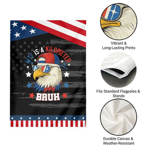 WTF Is A Kilometer Bruh Garden Flag Funny Patriotic American Bald Eagle TS02 Print Your Wear