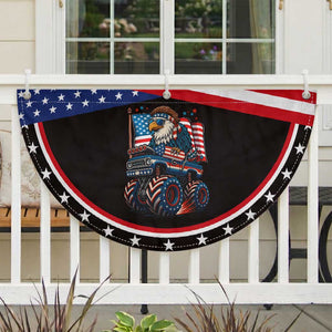 American Eagle Driving Monster Truck Patriotic Fan Flag 4th of July USA Flag Freedom
