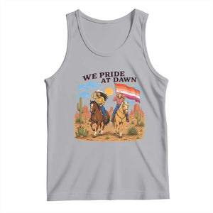 We Pride at Dawn Lesbian Cowgirl Tank Top Country Western Retro Graphic Pride Month
