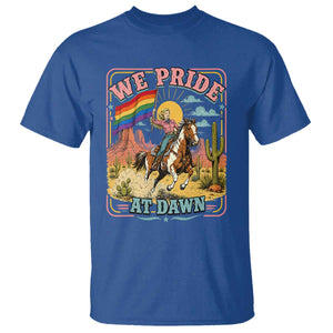 We Pride at Dawn Retro Rainbow Cowgirl T Shirt Pride Month Country Western Vibes