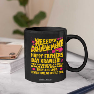 New Achievement Happy Fathers Day Crawler Coffee Mug Funny Gamer Dad LitRPG Gaming Milestone