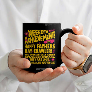 New Achievement Happy Fathers Day Crawler Coffee Mug Funny Gamer Dad LitRPG Gaming Milestone