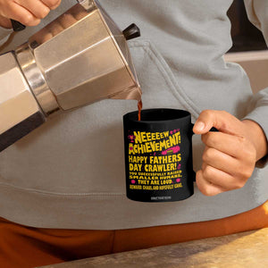 New Achievement Happy Fathers Day Crawler Coffee Mug Funny Gamer Dad LitRPG Gaming Milestone