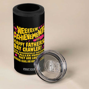 New Achievement Happy Fathers Day Crawler 4 in 1 Can Cooler Tumbler Funny Gamer Dad LitRPG Gaming Milestone