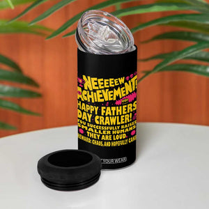New Achievement Happy Fathers Day Crawler 4 in 1 Can Cooler Tumbler Funny Gamer Dad LitRPG Gaming Milestone